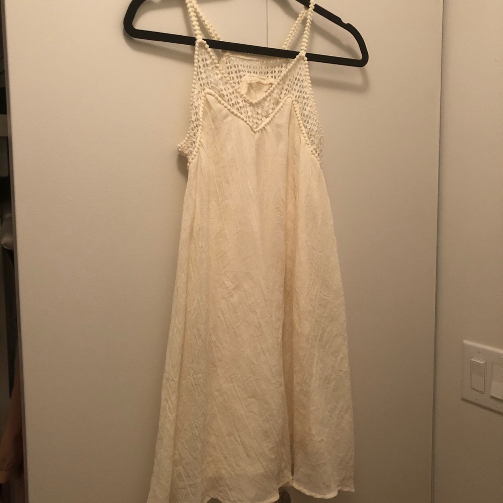 h&m cream sundress xs